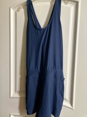 CALIA by Carrie Underwood Navy Blue Tank-Style Bodysuit